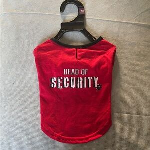 Red 'Head of Security' Dog Shirt